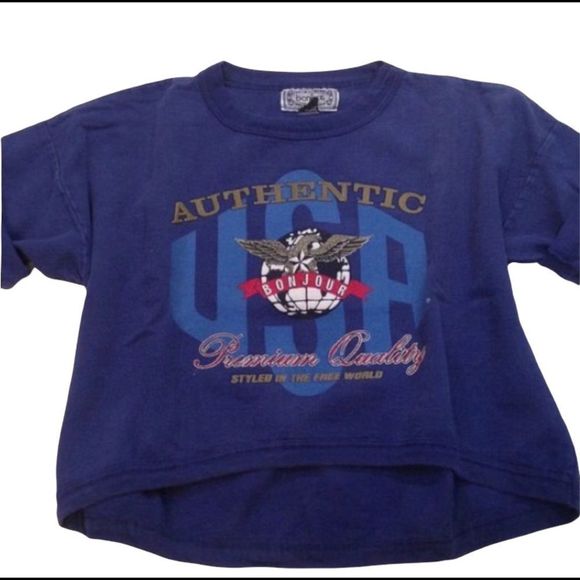 Vintage Bonjour Short Sleeve Sweatshirt - Picture 4 of 4